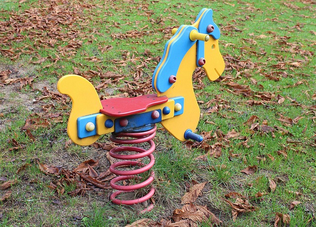 children outdoor playground spring sunshine
